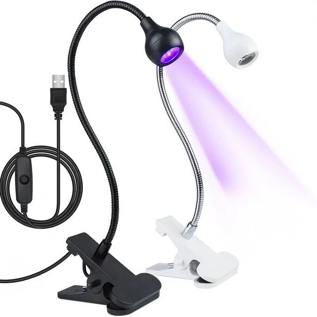Portable LED UV Curing Light for Drying Nail Polish Gel Clip-On Flexible Desk Mini USB Nail Lamp Dryer Home User Salon Tools