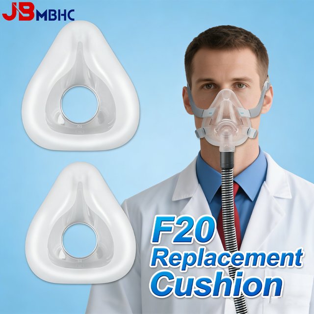 Coussin de remplacement pour masque facial CPAP F20 avec joint ultra-doux compatible avec le cadre F20 d'origine pour un confort amélioré et une ajustement sécurisé
