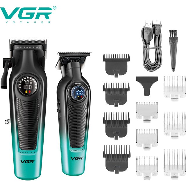 VGR Hair Trimmer Professional Trimmers Barber Cordless Clippers Electric Hair Cut Machine LED Hair Trimmer for men V-996 V-196