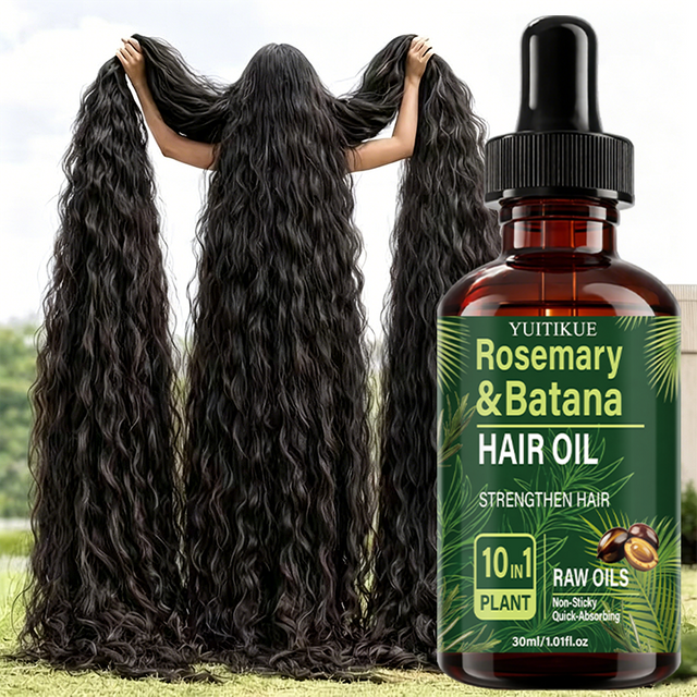 YUITIKUE Rosmarin & Batana Haaröl 30ml 10-in-1 Pflanzenöl zur Haarstärkung Nicht-Klebend Schnell Einziehendes Haarpflege-Serum