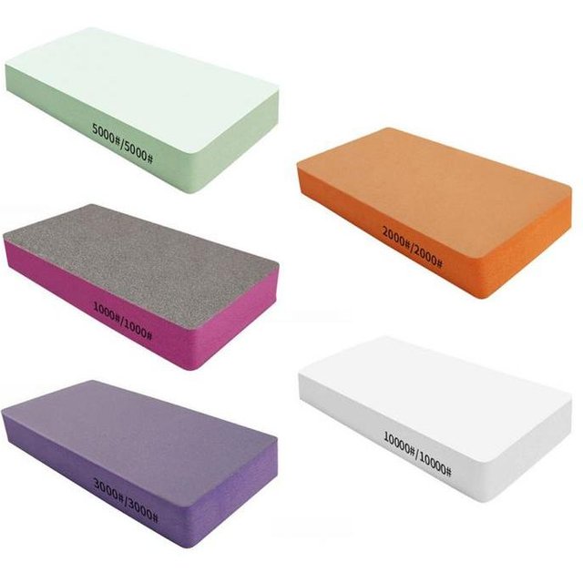 1pc Polishing Sponge Block Dual-Sided Wall Grinding Sand Block Sanding Brick 100x50x14mm 1000 To 10000 Grit For Crafts/Nail Care