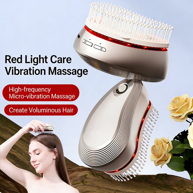 Electric Spray Hair Care Comb with Vibration Multi Functional Scalp Massager for Meridian Relief Essential Oil Mist Nourishment