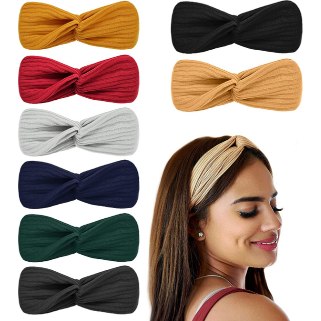 Women Solid Color Elastic Hair Bands Yoga Headband Fashion Turban Makeup Hair Hoop Vintag Headwrap Hair Accessories