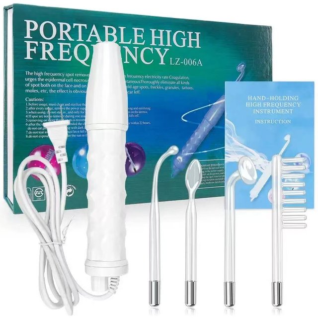 massage wand for skin care Neon facial, acne skin rejuvenation, tighten wrinkle redHigh frequency electrotherapy beauty device,
