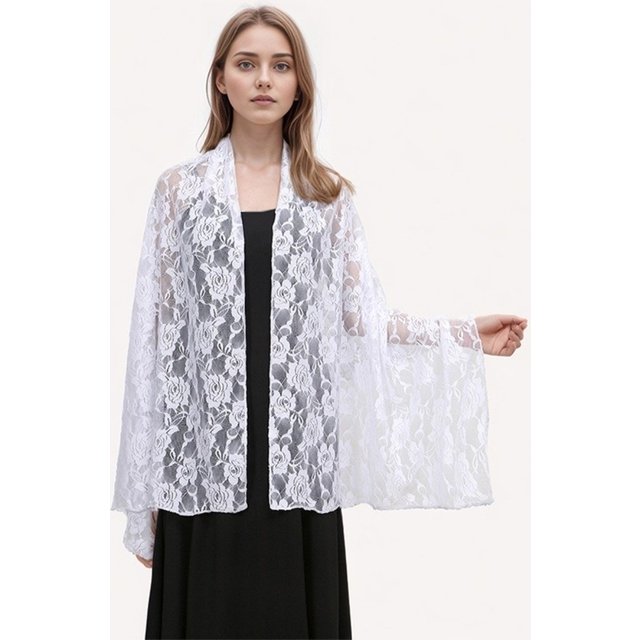 Versatile Elegant Lace Scarf Solid Color Rose Pattern Hijab Veil Breathable Sunscreen Headwraps Women Wear