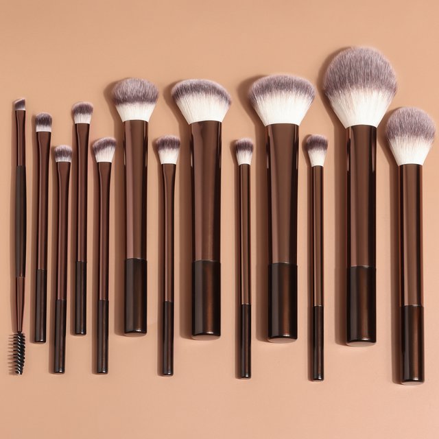 Ensemble de pinceaux de maquillage, 13 pièces, fond de teint, correcteur, poudre, fard à paupières, Blush, mélange Kabuki, outil de beauté cosmétique pour le visage