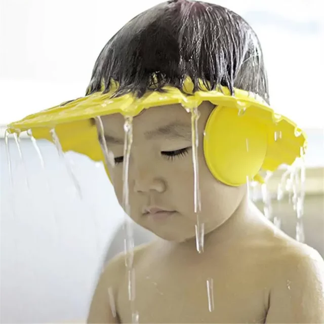 Vvocci Safe Shampoo Shower Bathing Bath Protect Soft Cap Hat For Wash Hair Shield Bebes Children Bathing Shower Cap Hat Kids