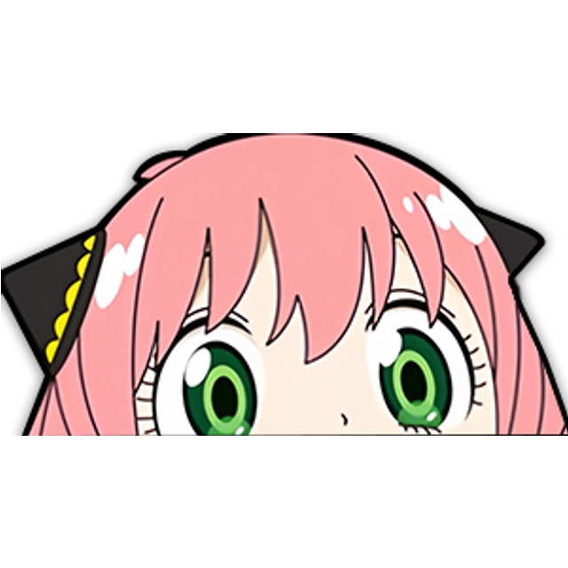 1PC Peeking Anya JDM Anime Car Stickers Waterproof Funny Auto Window Rear windshield Trunk Bumper Sunscreen Vinyl Decals