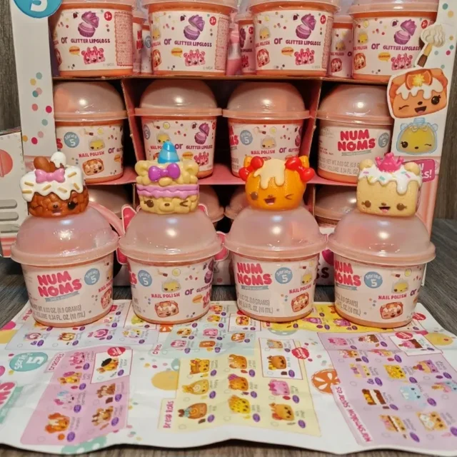 NumNoms vernis à ongles paillettes brillant à lèvres parfumé Light-up Num Nom jouet Collection