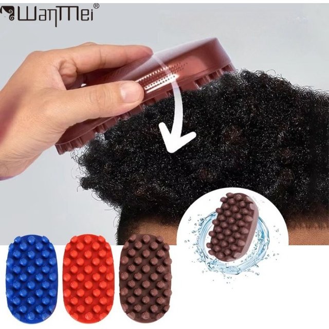 WANMEI Silicone Magic Twist Hair Brush Portable Easy-Rinse Durable Unisex Hair Comb for Normal Hair-Styling Accessory for Curly