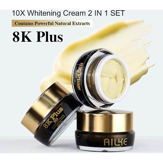 AILKE Whitening Face Cream, Reduce Dark Spots, Sun Spots, Melanin, With Collagen, Glutathione, Even Skin Tone For All Skin Types