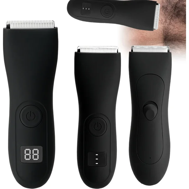 Mens Body Hair Trimmer for men Balls Women Lady Shaver Hair Removal Bikini Trimmer Groin & Body Shaver Groomer Arm Beard Razor