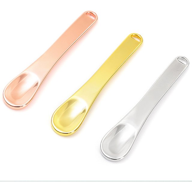 30Pcs Metal Eye Cream Spoon Sticks Mini Facial Mask Mixing Brush Scoop Makeup Spatula Skincare Applicator Facial Beauty Tools
