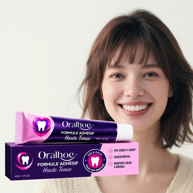 ORALHOE Denture Adhesive Kit - Long Lasting Secure Hold Easy Apply Comfort Fit Portable Oral Care for Daily Use