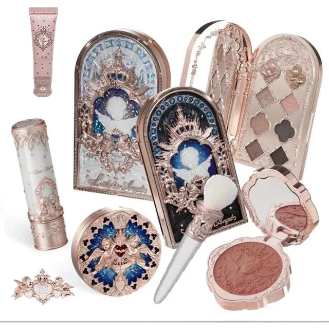 Flower Knows Little Angel Collection Makeup Gift Box Eyeshadow Blush Cream Matte Lipstick Full Kit All