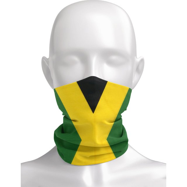 Breathable Running Face Mask Scarves Jamaica Flag Bandana Snood 100% Polyester Biker Multi Purpose Use Head Wrap Neck Gaiter JM
