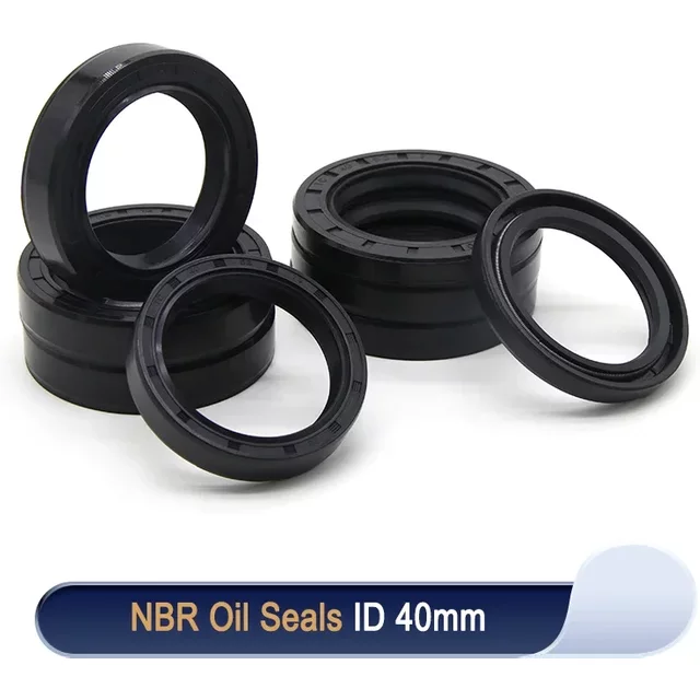 NBR Oil Seal ID 40mm TC-40*50/52/55/58/60/62/64/68/70/75/80/85/90*5/7/8/10/12mm Nitrile Rubber Shaft Double Lip Oil Seals Gasket