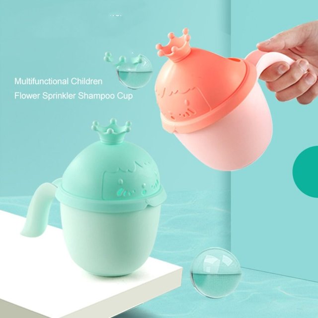 Nouveau bébé bonnets de bain enfant en bas âge shampooing tasse couronne enfants bain Bailer bébé douche cuillères enfant lavage cheveux tasse enfants outil de bain