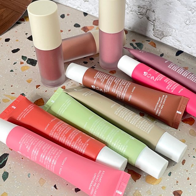 Hot Summer Limited Vanilla Beige LipBalm Moisturizing Transparent Lipstick Set Smooth Soft Tube Mirror Lip Gloss Lip Blum Makeup