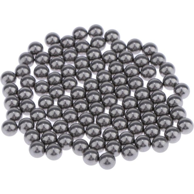 100pcs 5mm Round Stainless Steel Mini Paint Mixing Balls Model Supplies Nail Polish Mixing Agitator Balls