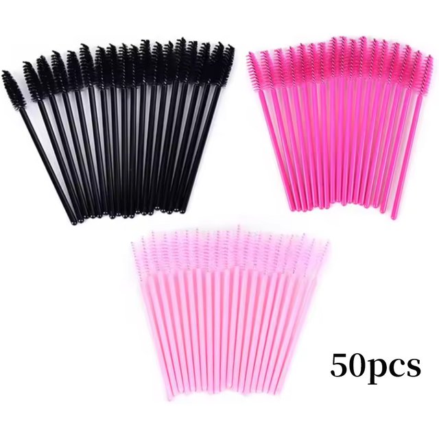 50Pcs Disposable Eyelash Brushes Mascara Wands Lash Spoolies Eyelash Extension Makeup Beauty Tools
