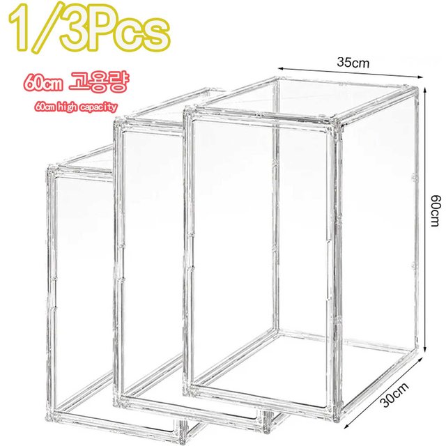 Large Capacity Storage Box Organizer for Figures Toys Acrylic Box Showcase Clear Blind Box Makeup Organizer for Bag