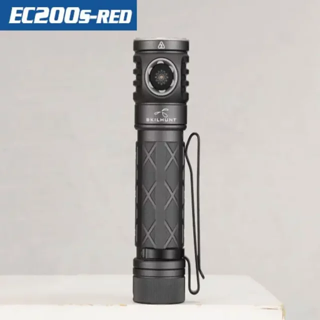 Skilhunt EC200S-RED 2100 Lumens EDC lampe de poche multi-fonction lampes de poche rechargeables utiliser 18650 batterie torche lumière