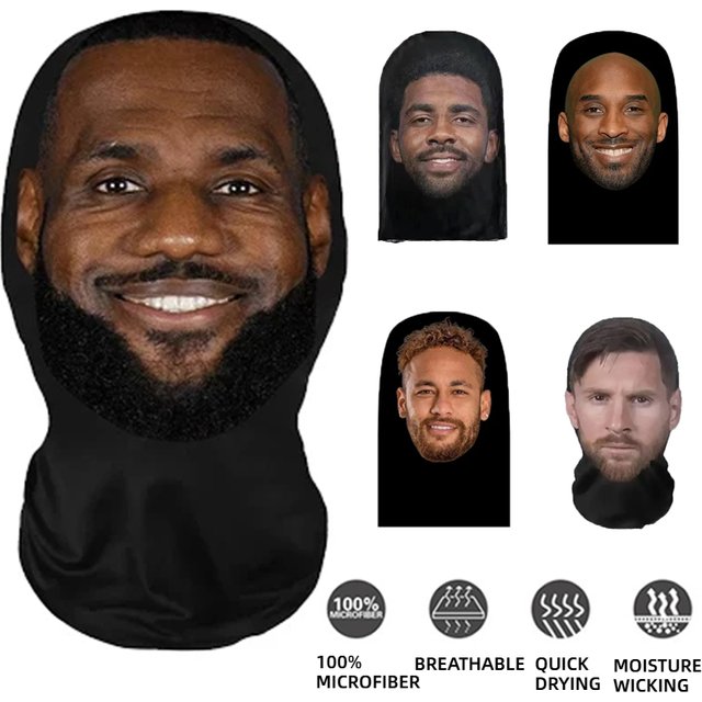 Fashionable 3D Printed Hip-Hop Mask, Facial Performance Prank, Comfortable and Breathable, for Both Men and Women, Role-Playing