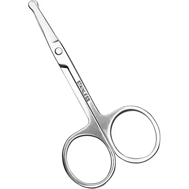 Eyebrow Makeup Sharp Nose Hair Scissors Eyebrow Tool with Stainless Scissor Beauty Trimmer Head Steel Round Safety Scissors
