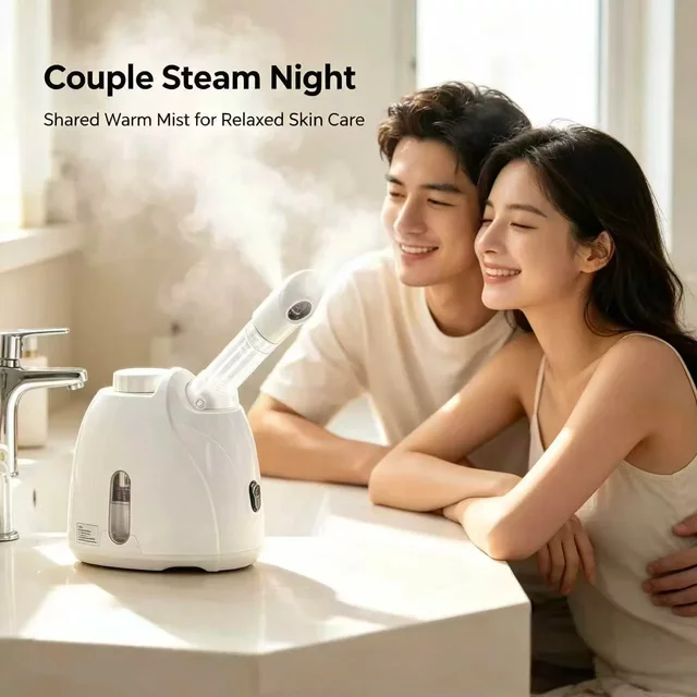 Ozone Warm Mist Facial Steamer Humidifier Vapor Sprayer Deep Pore Cleansing Moisturizer Home Salon Spa Skin Rejuvenation Tool