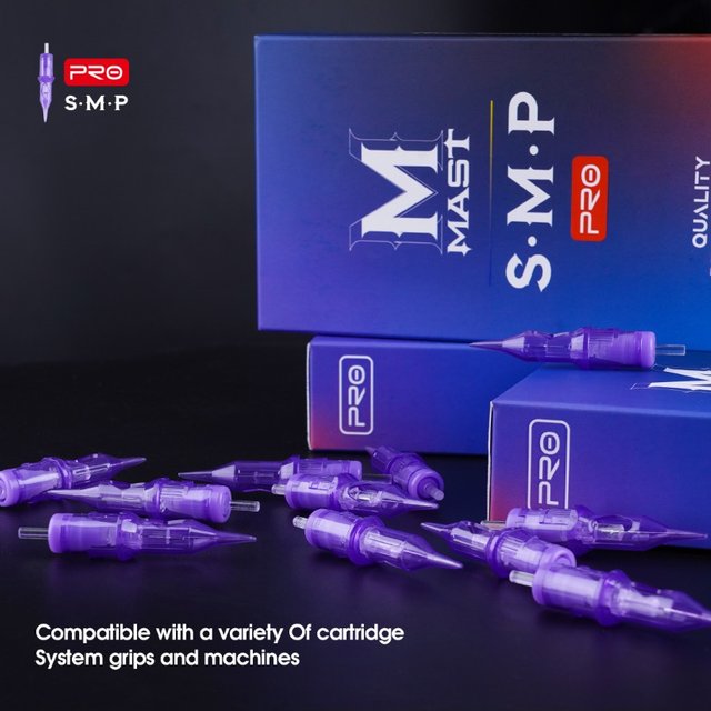Mast PRO SMP Tattoo Cartridge Needles PMU Art Makeup Needle 1RL 3RL Round Liner Permanent Makeup for Eyeliner Lip Tattoo Supply