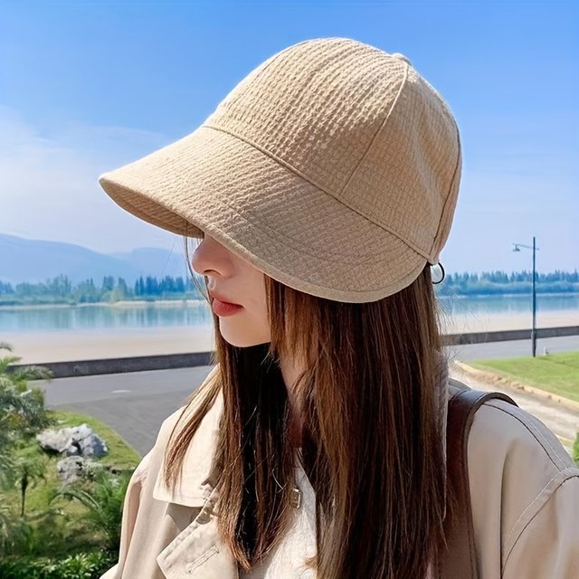 Women's Solid Color Bucket Hat, Sunscreen Outdoor Sports Casual Bucket Hat, Ideal Choice For Gifts