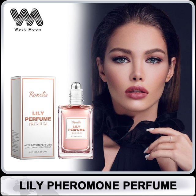 RoulEau de parfum longue durée pour femme, parfum floral, parfum de lys, breloques de spectacle