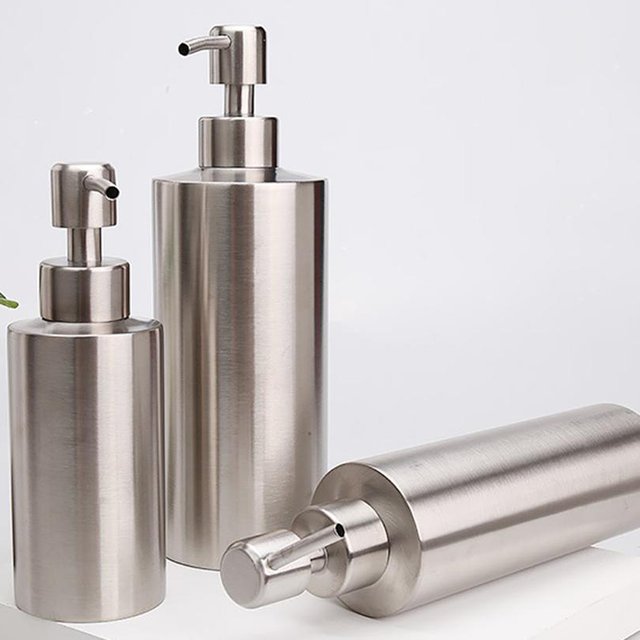 Liquid soap dispenser bottle gel bottle 304 stainless steel Lotion Pump Hand Soap Kitchen Bathroom Dispenser 250ml/350ml/550ml