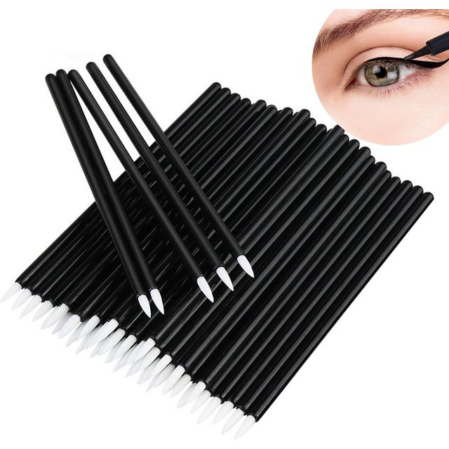 50/100pcs Eyeliner Brushes Eyelash Eyeshadow Applicator For Nail Art Painting Pen Tool Eye Lash Wands Makeup Accessories
