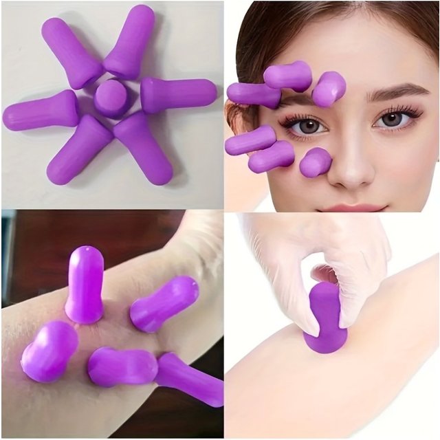 12PCS Eye Cupping Massager, Household Facial Vacuum Cup, Silicone Scraping Cup, Chinese Cupping, Daily Skincare, Massage Cupping