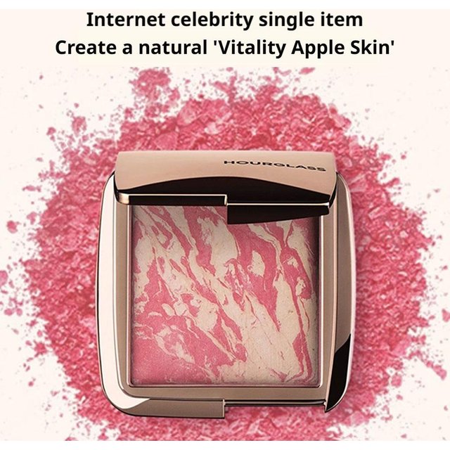 Hourglass Blush Natural Matte with Luminosity Pork Belly Subtle Color Payoff Soft Glow Enhances Facial Dimension Without Shimmer