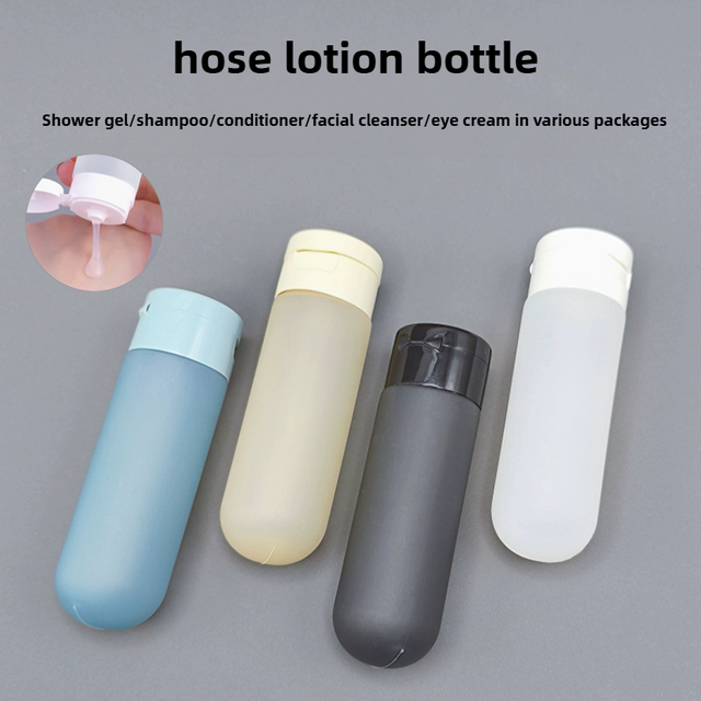 60ml Reusable Squeeze Travel Bottle, Equipped with Stickers, Suitable for Facial Cleanser, Shampoo, Shower Gel, Essential for Tr