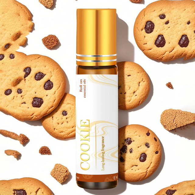 Huiles parfumées Cookie en roll-on, 10 ml - Parfum longue durée pour le confort - Parfum de pâtisserie sucré, cadeaux de voyage