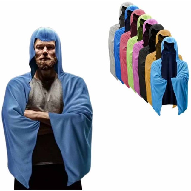 1pc Quick Dry Shawl Sports Coldproof Hooded Headband Camping Gym Wipe Sweating Cooling Towel Sunscreen Quick Dry Head Cover