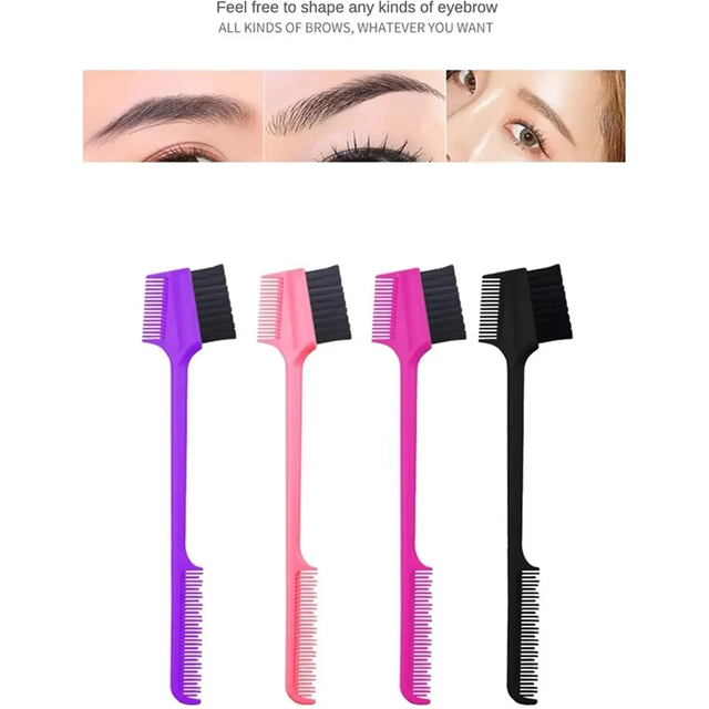 Edge Brush Comb Vendor Double Sided 3 in 1 Edge Control Brush For Hair Salon Hair Comb Brushes Beauty Tools Hairbrush