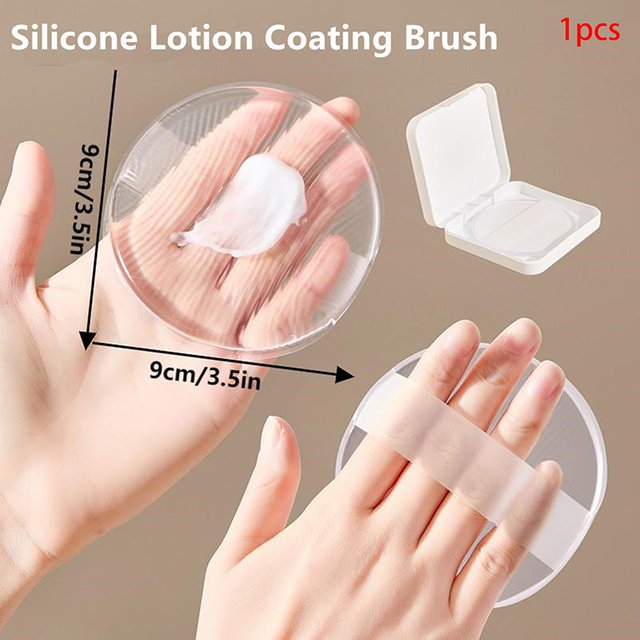Soft Silicone Gel Powder Puff Sponge For Body Lotion Face Foundation Transparent No Powder Eating Powder Puff Applicator Tools.