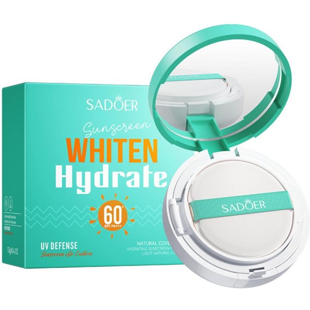 High Cover Sunscreen Air Cushion Isolate Conceal Protect Against UV Rays Natural Gentle Sunscreen 12g Whiten Hydrate Foundation