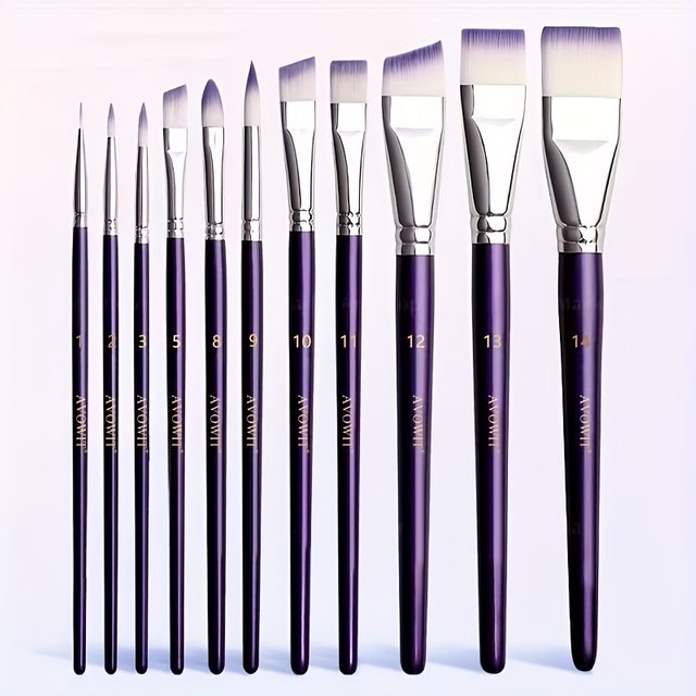 7/11pcs Professional Painting Brush Set, Wide and Delicate Brushes for Artistic Makeup and Design, Facial and Body Art Brushes