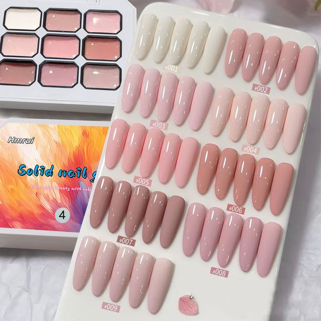1pc 9-Colors Pink Solid Nail Polish Gel Nail Patting Gel Semi Permanent Soaking UV&LED Gel Manicure Gift Nail Art Salon Ins Y2K