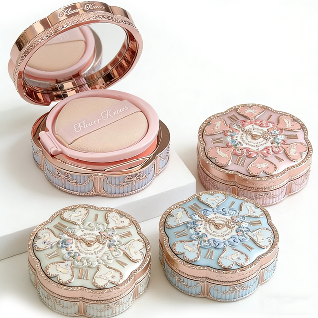 Flower Knows Bunny Garden Cushion Cream Foundation Hydrating Lightweight Flawless Coverage Long Lasting Natural Base Makeup