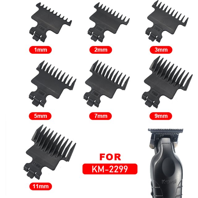 For Kemei KM-2299 1 2 3 5 7 9 11mm Professional Hair Trimmer Limit Comb Guards Hairdresser Hair Cutting Guide Barber Accesories