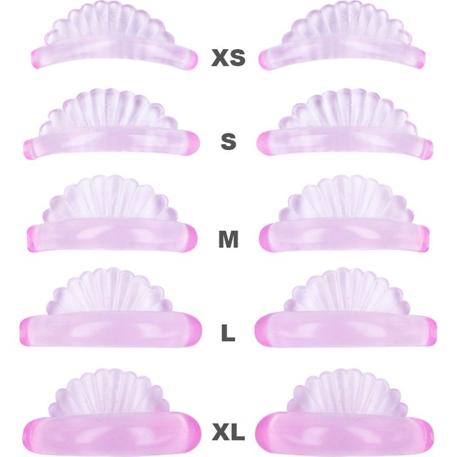 5 Pairs Reusable Eyelash Lifting Kit Silicone lamination Pad Shell Shape Perm Rods 3D Lashes Extension Curler Makeup Tool