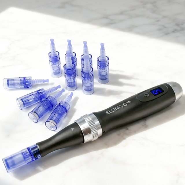 Wireless Dermapen ELON-YC Ultima-X6 Professional Beauty Pen Skin Care Tool Kit With 10PCS 0.25mm Cartridges,Microneedle Pen