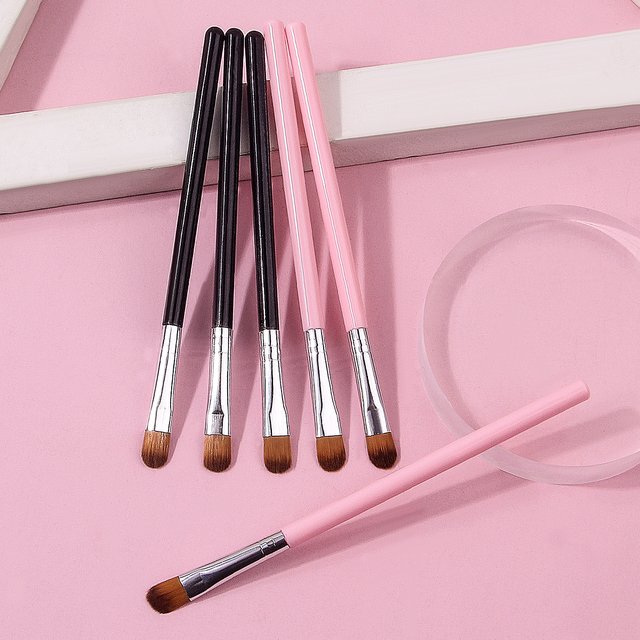6pcs Multi-Functional Eyeshadow Brush Set, Flat Round Head Concealer Brush, Eye Makeup Blending Brush, Professional Makeup Brush